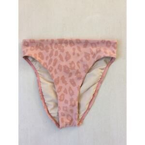 PilyQ Swim Bikini Bottom Animal Print High Leg Swimwear